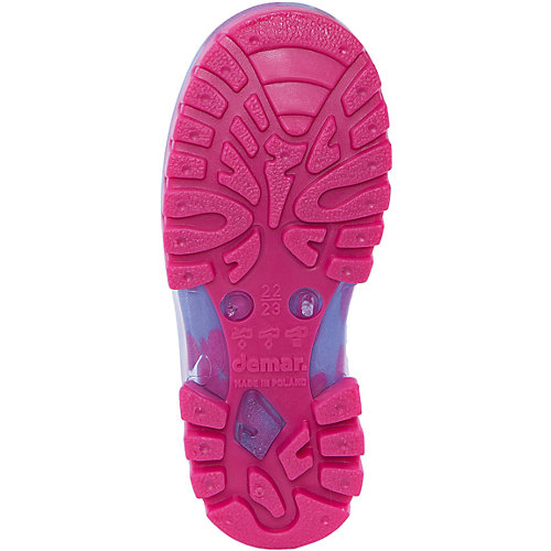 Резиновые сапоги со съемным носком Demar Twister Lux Print - pink/blau от Demar