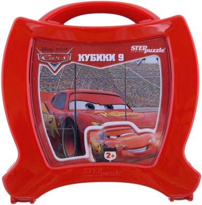 Кубики "Тачки", 9шт, Step Puzzle