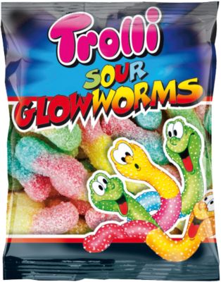 TROLLI Sour Glow Worms, Beutel 100 Btl.
