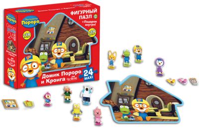 Фигурный пазл "Домик Пороро и Кронга", 24 MAXI детали, Origami