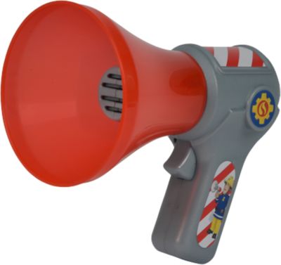 Spielzeug Feuerwehrmann Megaphon mit Sirene Sounds Helm & Feuerlöscher für 