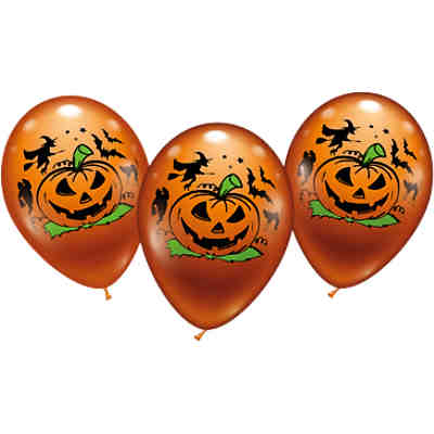 Ballons Halloweenkürbis, 6 Stück