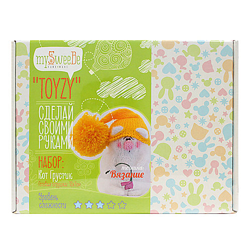 Набор для вязания Toyzy "Кот Грустик" от TOYZY