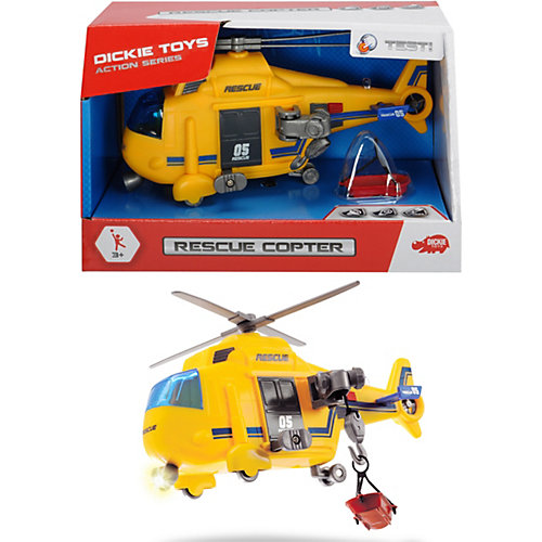 Спасательный вертолет Dickie Toys "Action Series" со светом и звуком, 18 см от Dickie Toys