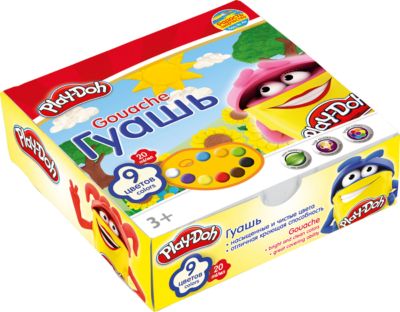 Гуашь 9 цветов, Play-Doh
