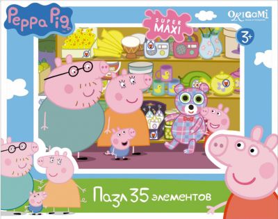 Пазл "Магазин игрушек", 35 деталей, Свинка Пеппа, Origami