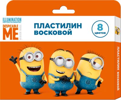 Восковой пластилин "Миньоны", 12 цветов