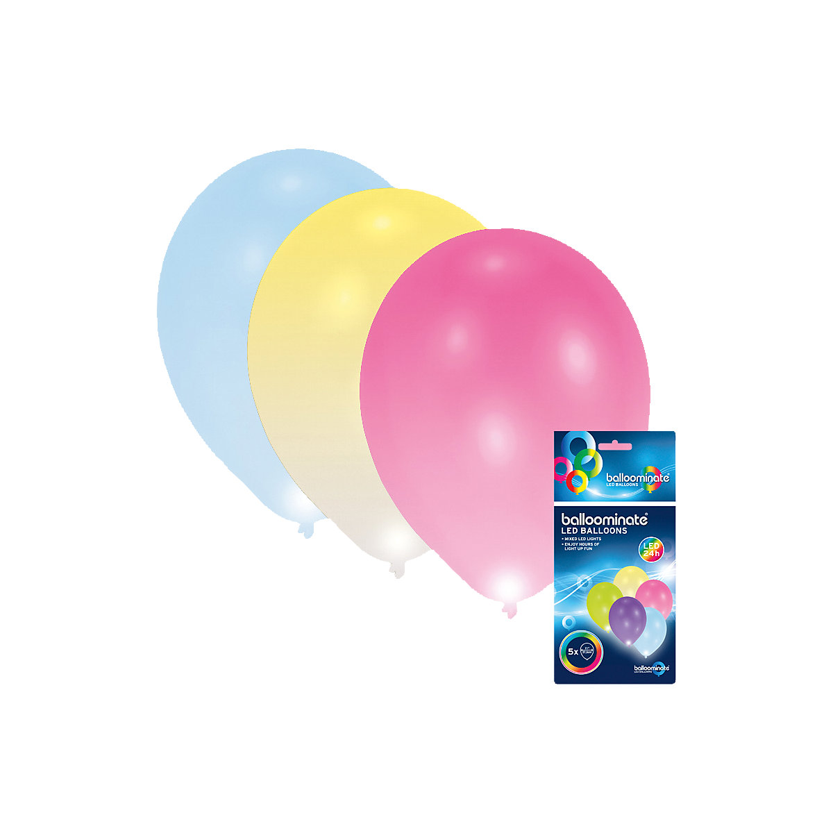 Amscan LED Luftballons 5 Stück