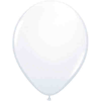 Luftballons metallic weiß 30 cm, 50 Stück