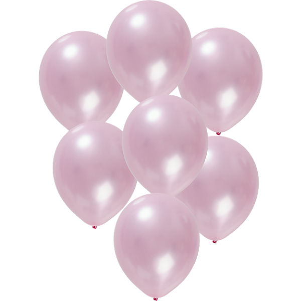 Luftballons metallic rosa 30 cm, 50 Stück