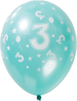 Zahlenluftballon 3, 5 Stück 2