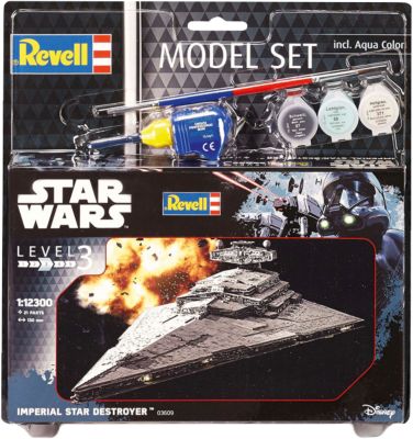 Image of Model Set Imperial Star Destroyer, Revell Modellbausatz Star Wars mit Basiszubehör im Maßstab 1:12300, 21 Teile, 13 cm