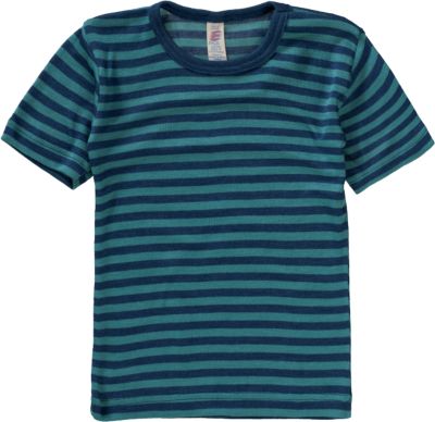 Unterhemd Wolle/Seide blau Gr. 92 Jungen Kleinkinder