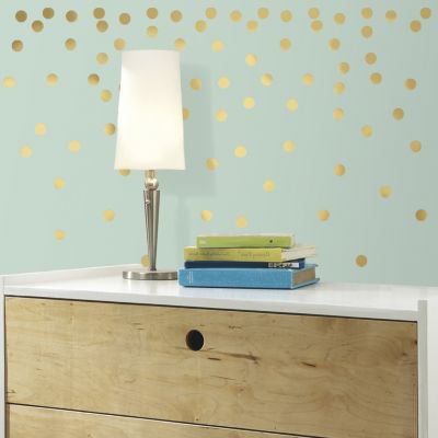 RoomMates Wandsticker goldfarbiges Konfetti 90-tlg. YN7812