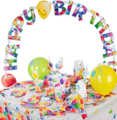 Partyset Balloons, 68-tlg. mehrfarbig