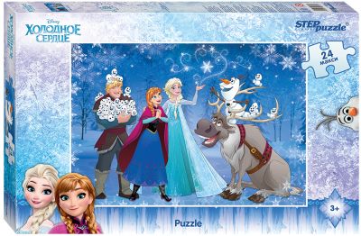 Пазл "Холодное сердце", 24 MAXI детали, Step Puzzle