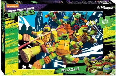 Пазл "Черепашки Ниндзя", 24 MAXI детали, Step Puzzle