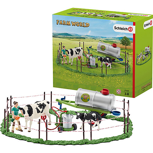Коллекционный набор с фигурками Schleich "Животные с фермы" Семья коров на пастбище от Schleich