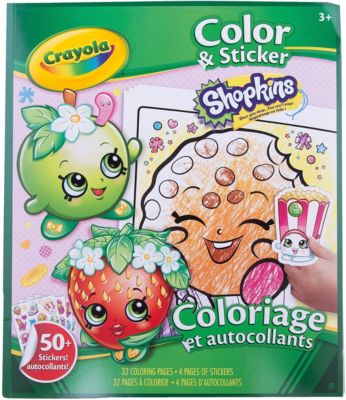 Раскраска с наклейками "Shopkins"