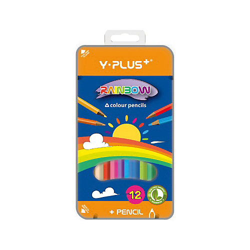 Набор цветных карандашей Y-Plus RAINBOW, 12 цв.