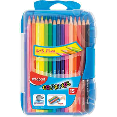 Buntstifte Color' Peps SMART, 12 & 3 Farben in Kunststoffbox, sortiert