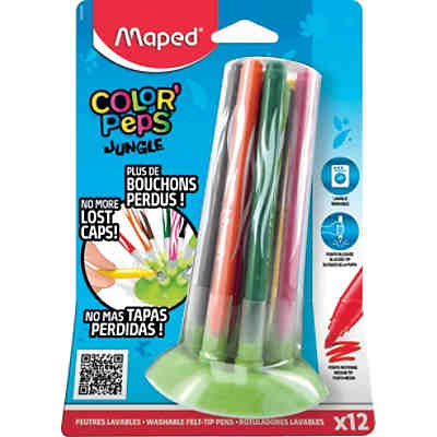 Farbstifte Color Peps Jungle mit Standfuß, 12 Farben