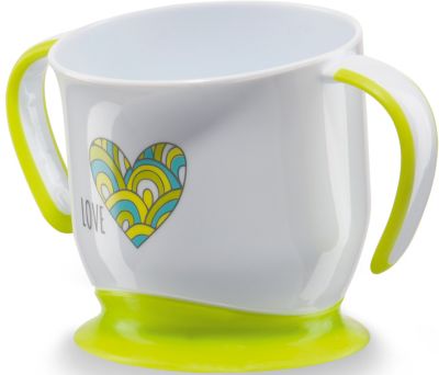 Кружка на присоске, Happy Baby, салатовый