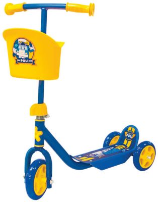 Самокат трехколесный с корзиной, Робокар Поли