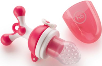 Ниблер с силиконовой сеточкой, Happy Baby, красный