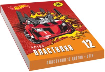Пластилин, 12 цв., Hot Wheels
