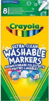 8 тонких смываемых фломастеров "Супер чисто"