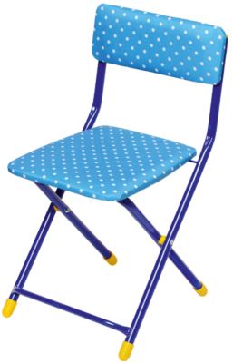 Детский складной стул "Горошек", синий