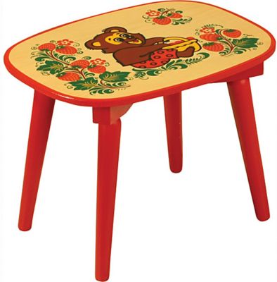 Скамейка с росписью "Зверьки"