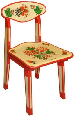 Детский стул с росписью