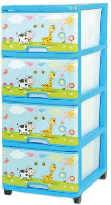 Комод "На лужайке", голубой