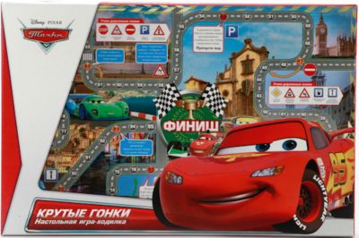 Настольная игра-ходилка "Крутые гонки", Тачки, Умка