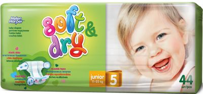 Подгузники Soft & Dry junior Helen Harper 11-25кг., 44 шт.