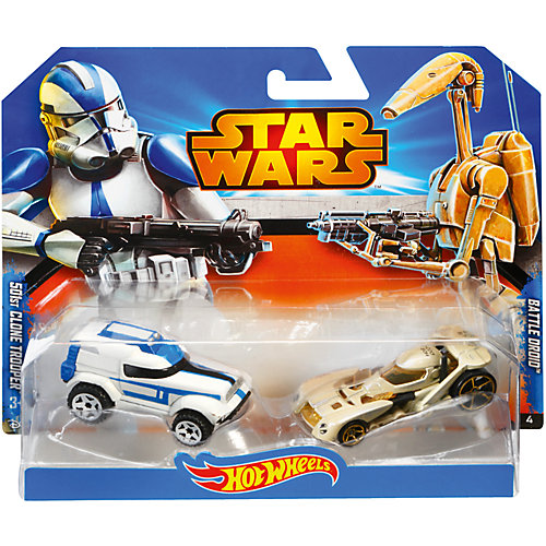 Набор машинок Hot Wheels "Star Wars" Штурмовик и Дроид от Mattel