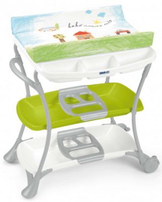 Пеленальный столик Nuvola, CAM, Bebe amore mio с салатовой полкой
