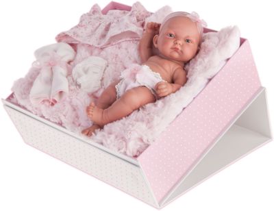 Кукла-младенец Карла в чемодане, розовый, 26 см, Munecas Antonio Juan