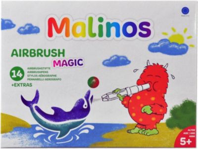 Amewi Malinos Airbrush Magic 14+1 GROßES PAKET Kinder Malen NEU & OVP 