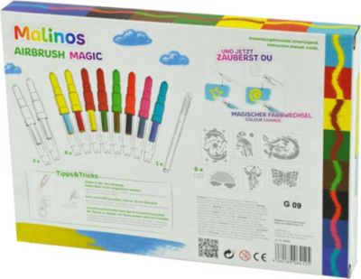Auswahl Malinos Malzauber Airbrush Zauberstifte Magic Pens 25 Stifte Malzauber 