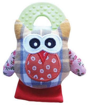 Развивающая игрушка на руку с прорезывателем Совенок "Угу", Roxy-Kids
