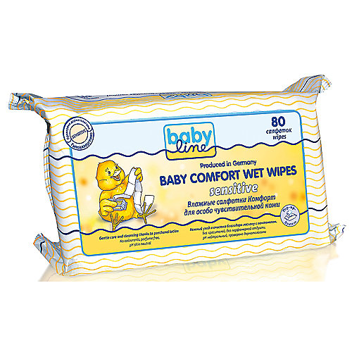 Влажные салфетки Комфорт Sensitivе, 80 шт., BABYLINE от Babyline