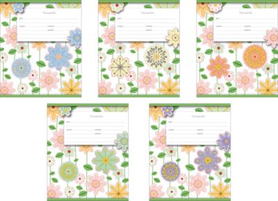 Школьная тетрадь "Fleur design", 12 л., 10 шт., в клетку