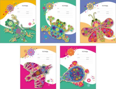 Тетрадь "Калейдоскоп", 18 л., 10 шт., в линейку