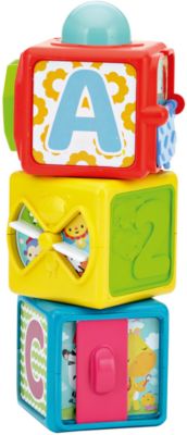 Mattel Fisher Price Spiel und Stapelwürfel Fisher-Price Babyspielzeug Spiel Spi 