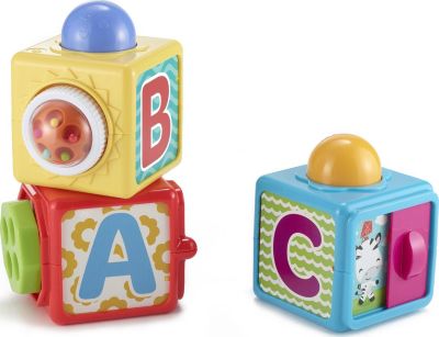 Mattel Fisher-Price Bunte Stapelwürfel Baby Kinder Sortier Stapel Steckspielzeug 