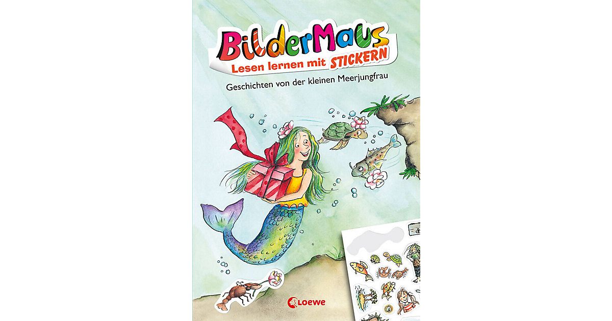 Buch - Bildermaus - Lesen lernen mit Stickern: Geschichten von der kleinen Meerjungfrau