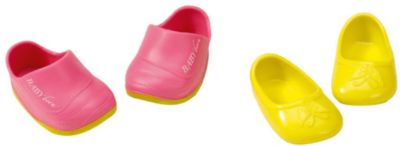 Ботиночки, 2 пары (для куклы), BABY born, желтые-розовые